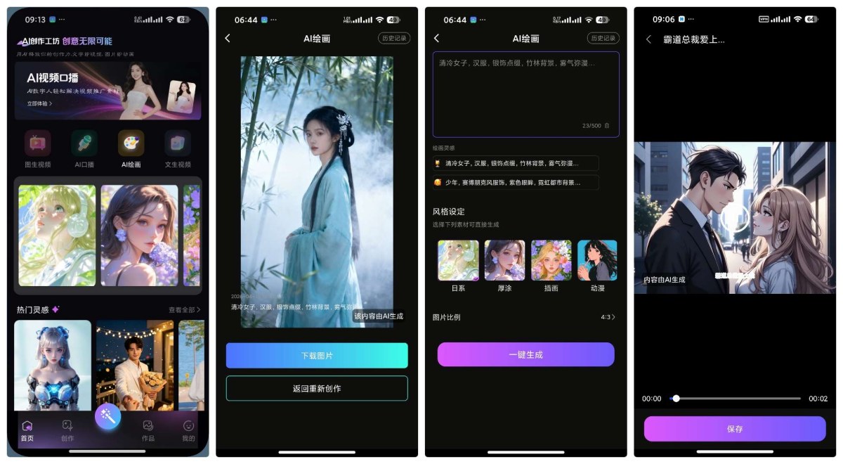 免费成片AI 1.0.3一键爆款短剧无限文生图
